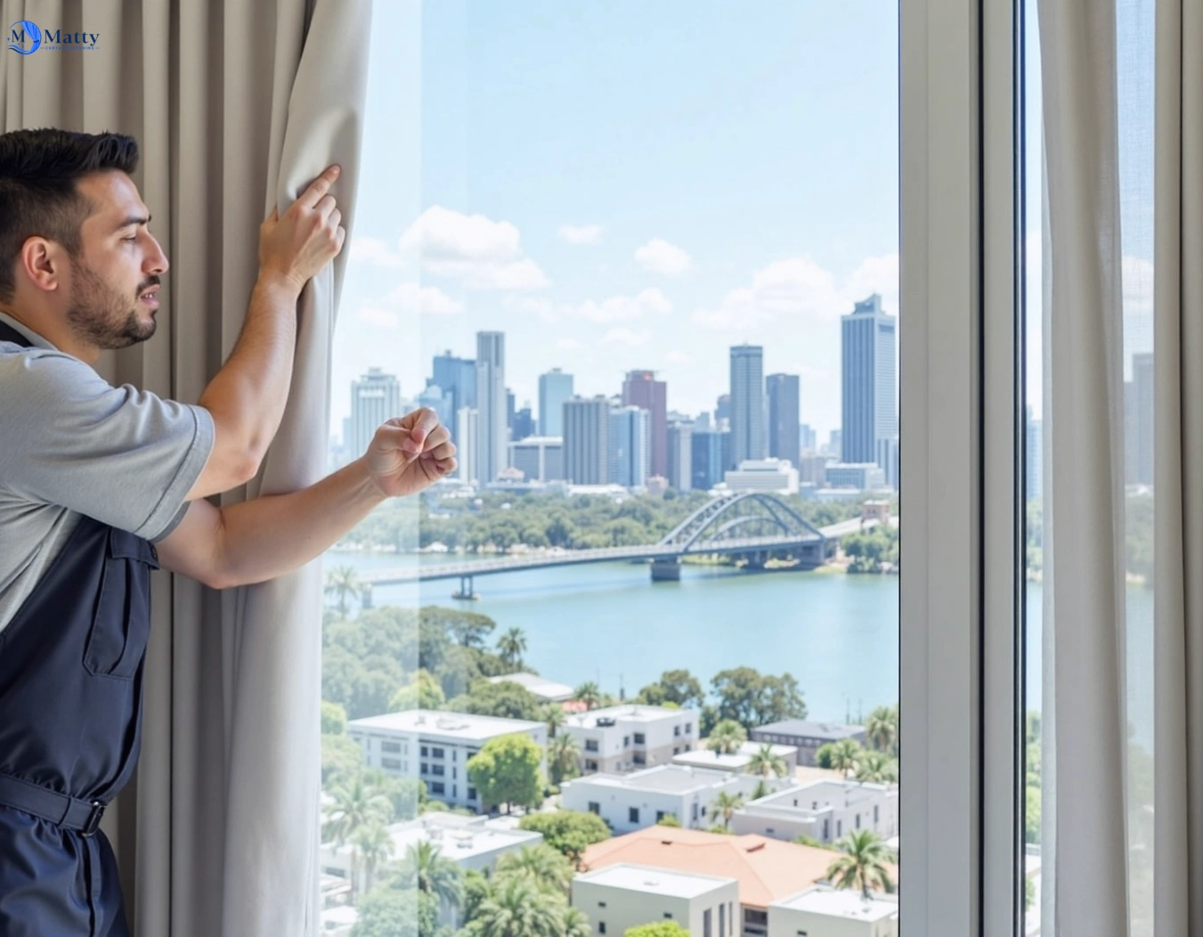 Professional curtain steam cleaning service runcorn QLD by Matty Curtain Cleaning